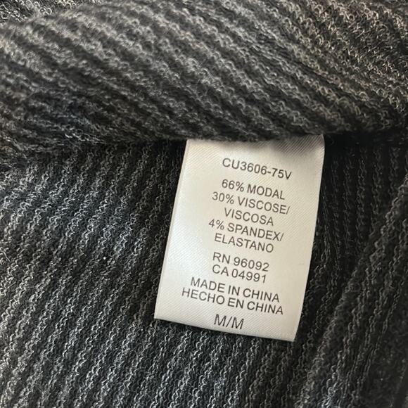 Hilary Radley Long sleeve black and grey stripe dress size medium - Picture 5 of 5